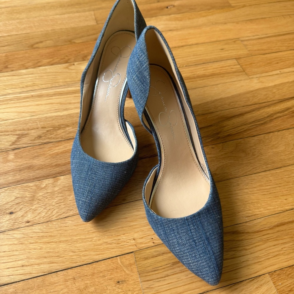 Jessica Simpson Denim Blue Heels